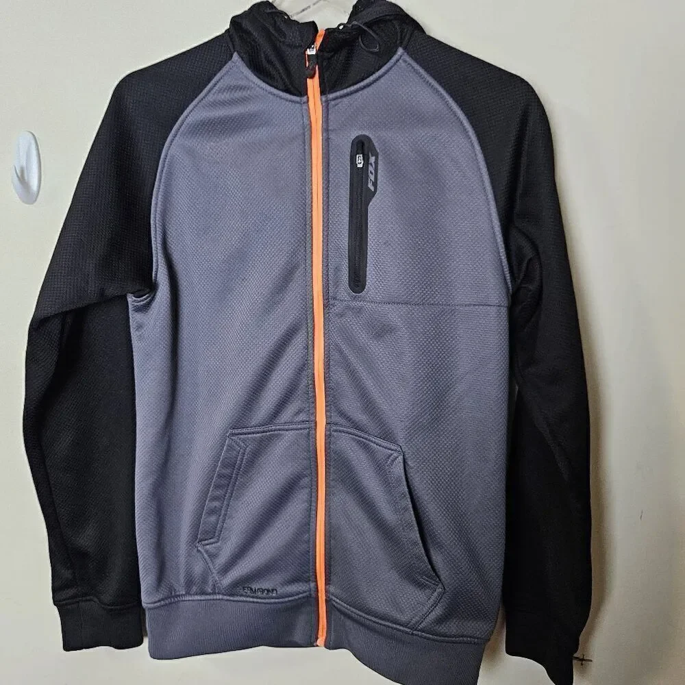 Fox Foxtech Restriction Full Zip Hooded Thermabond Jacket Men's Black/Gray Size